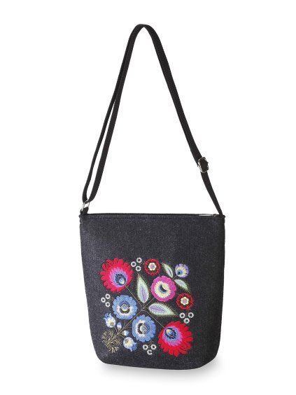 2 filcova kabelka cerna barevny ornament kvety (4)