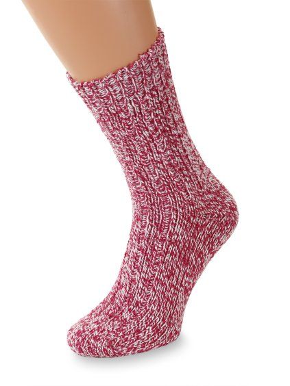 Ponožky Merino, sytě růžové