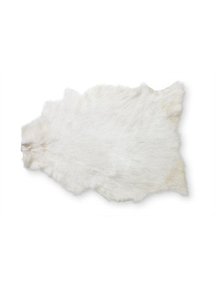 Dekorativní kůže koza, bílá