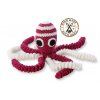 97 S17 Háčkovaná chobotnička fuchsiová, povrch 100% vlna, výplň 100% duté vlákno hand made